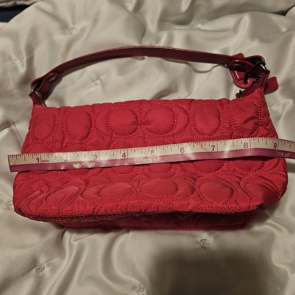 Y2K Coach Pink Quilted Puffer Shoulder Bag - Picture 6 of 9